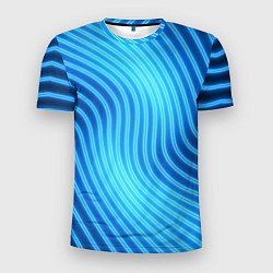 Мужская спорт-футболка Abstraction neon lines