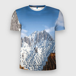 Мужская спорт-футболка Minecraft Mountains Video game