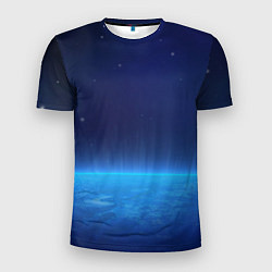Мужская спорт-футболка Планета вид из космоса
