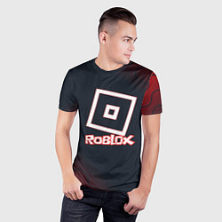 Футболка спортивная мужская Roblox : logo, цвет: 3D-принт — фото 2