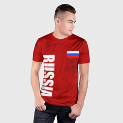 Футболка спортивная мужская RUSSIA - RED EDITION - SPORTWEAR, цвет: 3D-принт — фото 2