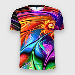 Мужская спорт-футболка Красочный абстрактный цветочный паттерн Color abst