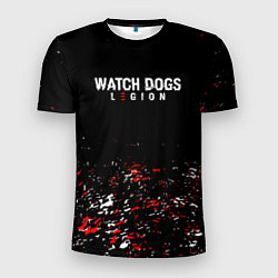 Футболка спортивная мужская Watch Dogs 2 Брызги красок, цвет: 3D-принт