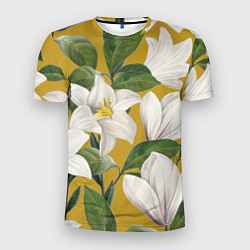 Мужская спорт-футболка Цветы Белые Лилии