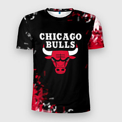 Мужская спорт-футболка Чикаго Буллз Chicago Bulls Огонь