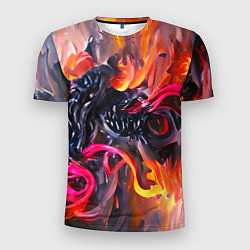 Мужская спорт-футболка Уроборос в огне