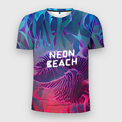 Футболка спортивная мужская Neon beach, цвет: 3D-принт