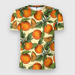 Мужская спорт-футболка Узор Апельсиновое настроение