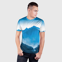 Футболка спортивная мужская Горы Лес, цвет: 3D-принт — фото 2