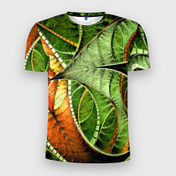 Мужская спорт-футболка Растительный абстрактный фрактальный паттерн Veget