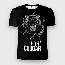 Футболка спортивная мужская Cougar on the hunt - Пума на охоте, цвет: 3D-принт