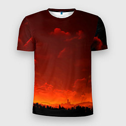 Мужская спорт-футболка Облака перед восходом солнца