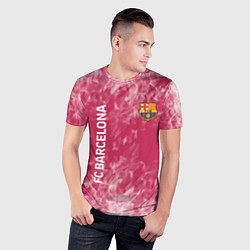 Футболка спортивная мужская Barcelona Пламя, цвет: 3D-принт — фото 2