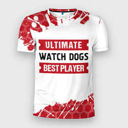Футболка спортивная мужская Watch Dogs: красные таблички Best Player и Ultimat, цвет: 3D-принт