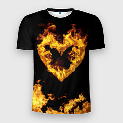 Футболка спортивная мужская Fire Heart, цвет: 3D-принт