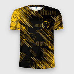 Мужская спорт-футболка Nirvana смайл