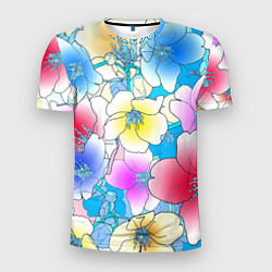 Мужская спорт-футболка Летний цветочный паттерн Fashion trend 2025