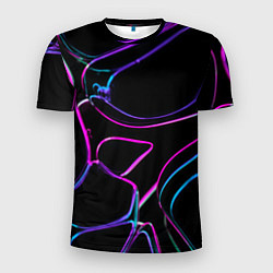 Мужская спорт-футболка Неоновые линзы во тьме - Фиолетовый
