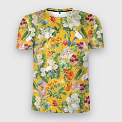 Мужская спорт-футболка Цветы Солнечное Лето