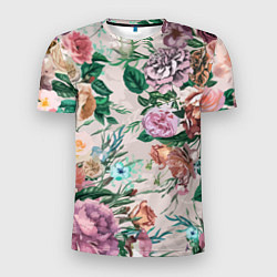 Мужская спорт-футболка Color floral pattern Expressionism Summer