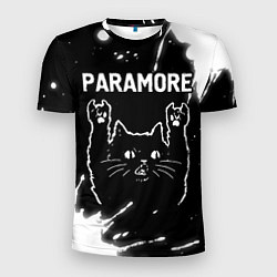 Футболка спортивная мужская Группа Paramore и Рок Кот, цвет: 3D-принт
