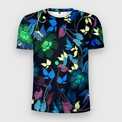 Футболка спортивная мужская Color summer night Floral pattern, цвет: 3D-принт