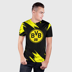 Футболка спортивная мужская Borussia texture, цвет: 3D-принт — фото 2