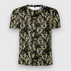 Мужская спорт-футболка Бабочки black gold