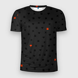 Мужская спорт-футболка Love Death and Robots black pattern