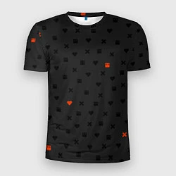 Футболка спортивная мужская Love Death and Robots black pattern, цвет: 3D-принт