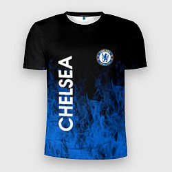 Футболка спортивная мужская Chelsea пламя, цвет: 3D-принт