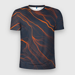 Мужская спорт-футболка Оранжевая Молния