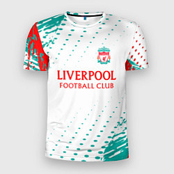 Футболка спортивная мужская Liverpool краски, цвет: 3D-принт