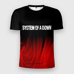 Мужская спорт-футболка System of a Down Red Plasma