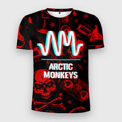Футболка спортивная мужская Arctic Monkeys Rock Glitch, цвет: 3D-принт