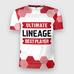 Мужская спорт-футболка Lineage: красные таблички Best Player и Ultimate