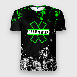 Мужская спорт-футболка Нилето niletto текстура воды