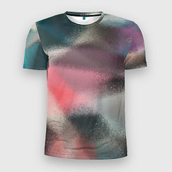 Мужская спорт-футболка Современный разноцветный абстрактный узор