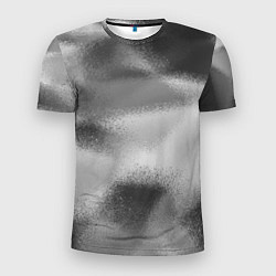 Мужская спорт-футболка В серых тонах абстрактный узор gray abstract patte