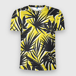 Мужская спорт-футболка Красочная Тропическая Листва