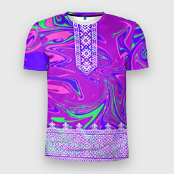 Футболка спортивная мужская Славянская рубаха с разводами, цвет: 3D-принт