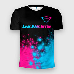 Футболка спортивная мужская Genesis Neon Gradient, цвет: 3D-принт