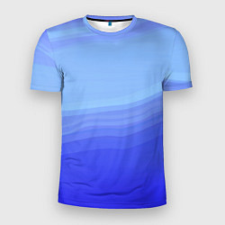 Мужская спорт-футболка Blue abstract pattern