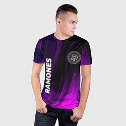 Футболка спортивная мужская Ramones Violet Plasma, цвет: 3D-принт — фото 2