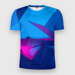 Мужская спорт-футболка Абстрактные геометрические фигуры - Синий