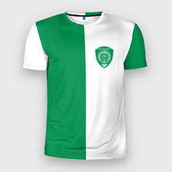 Мужская спорт-футболка ФК Ахмат бело-зеленая форма