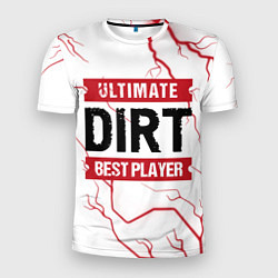 Мужская спорт-футболка Dirt: красные таблички Best Player и Ultimate