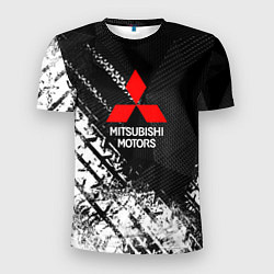 Мужская спорт-футболка Mitsubishi - След протектора
