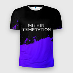 Мужская спорт-футболка Within Temptation Purple Grunge