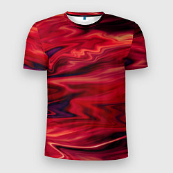Мужская спорт-футболка Красный абстрактный модный узор